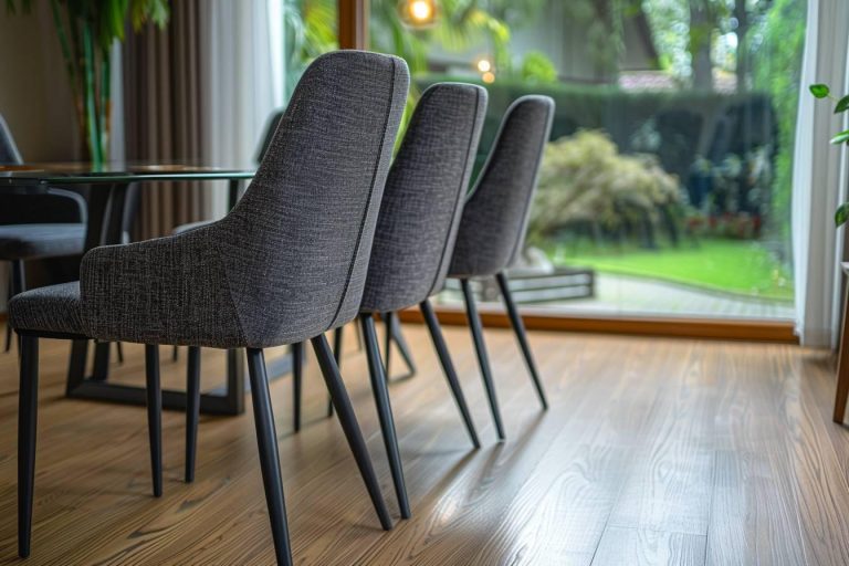 Avec quel type de décoration peut-on accorder des chaises grises dans la salle à manger ?